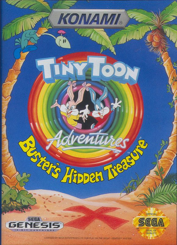 Tiny Toon Adventures: Buster's Hidden Treasure box art for Sega Mega Drive